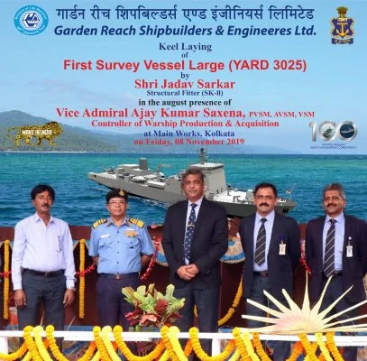 GRSE-Lays-Keel-of-1st-Survey-Vessel-Large-Yard-3025-407x400