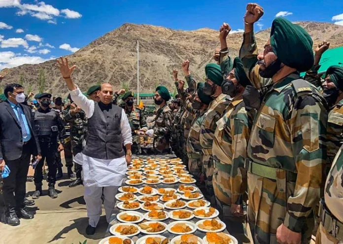 Defence-Minister-Rajnath-Singh-interacts-with-troops-e1624893777787