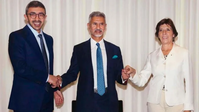 India-UAE-and-France-Discuss-Diplomacy-Focused-on-Active-Exchange-of-Ideas-Hold-First-Trilateral-Ministerial-Meeting-in-US