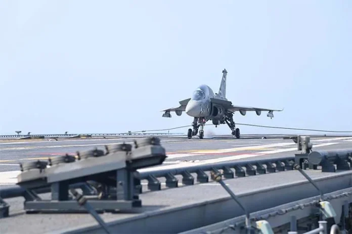 Naval-LCA-Lands-on-INS-Vikrant-Achieves-a-Major-Milestone