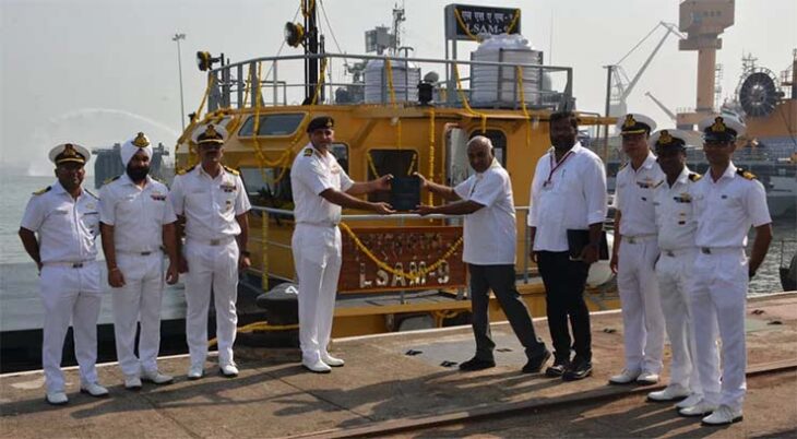 Indian Navy Receives Third Missile Cum Ammunition Barge, LSAM9