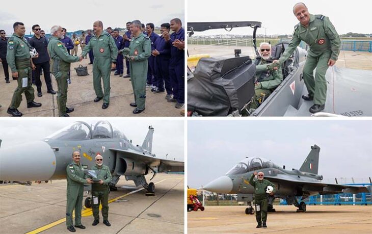 Prime Minister Flies in Twin Seater LCA Tejas1