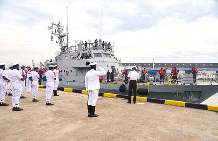 Indian Warship INS Kabra Docks in Colombo