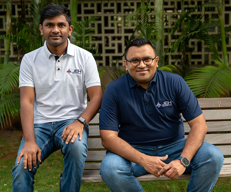 L-R, Venkatesh Mudragalla and Vishal Sanghavi, Co-founders of Jeh Aerospace (2)