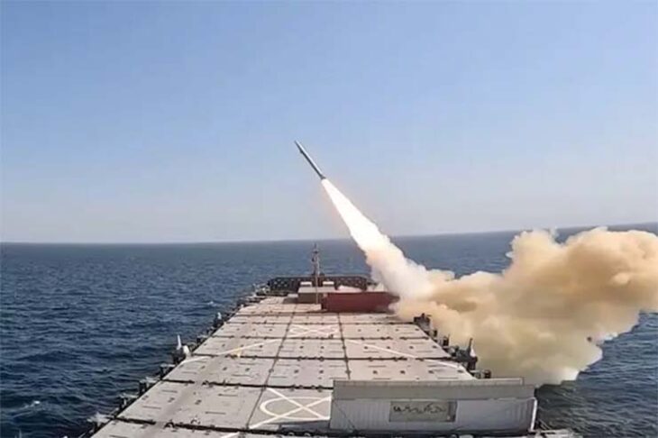 Ballistic Missile from Warship Test Launched by Iran