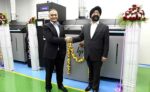 Left Krishna Jr CEO Indo-MIM with Savi Baveja President of Personalisation & 3D Printing, HP inaugurating HP 3D Printer