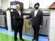 Left Krishna Jr CEO Indo-MIM with Savi Baveja President of Personalisation & 3D Printing, HP inaugurating HP 3D Printer