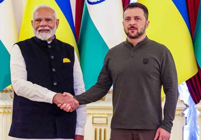 PM Modi with Ukrainian President Zelenskyy