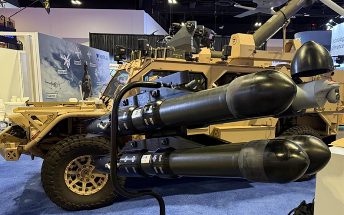 HERO 120 deployed from its canister within the modular aerial launcher