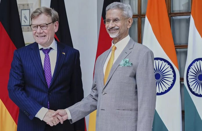 Germany foreign minister with Jaishankar