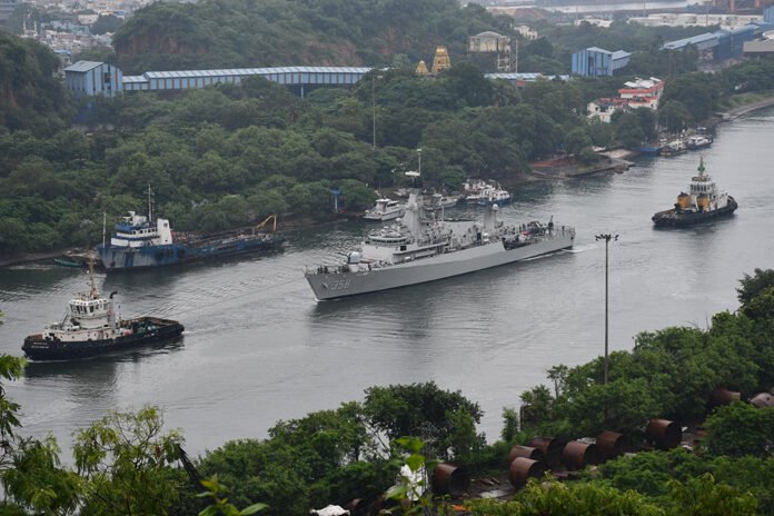KRI John Lie Entering Vizag