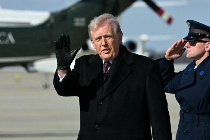 US President Donald Trump returns to the White House from a dignified transfer solemn event in Dover