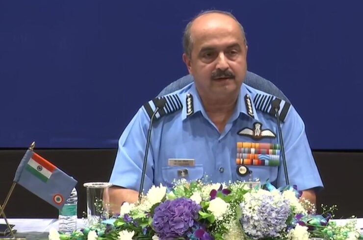 chaudhari: IAF Chief VR Chaudhari visits forward fighter base