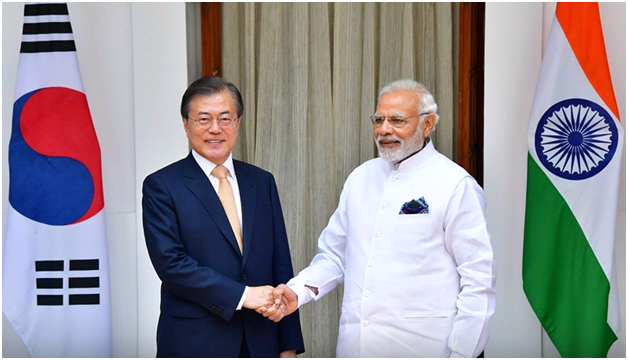 President Moon Jae-in with Modi